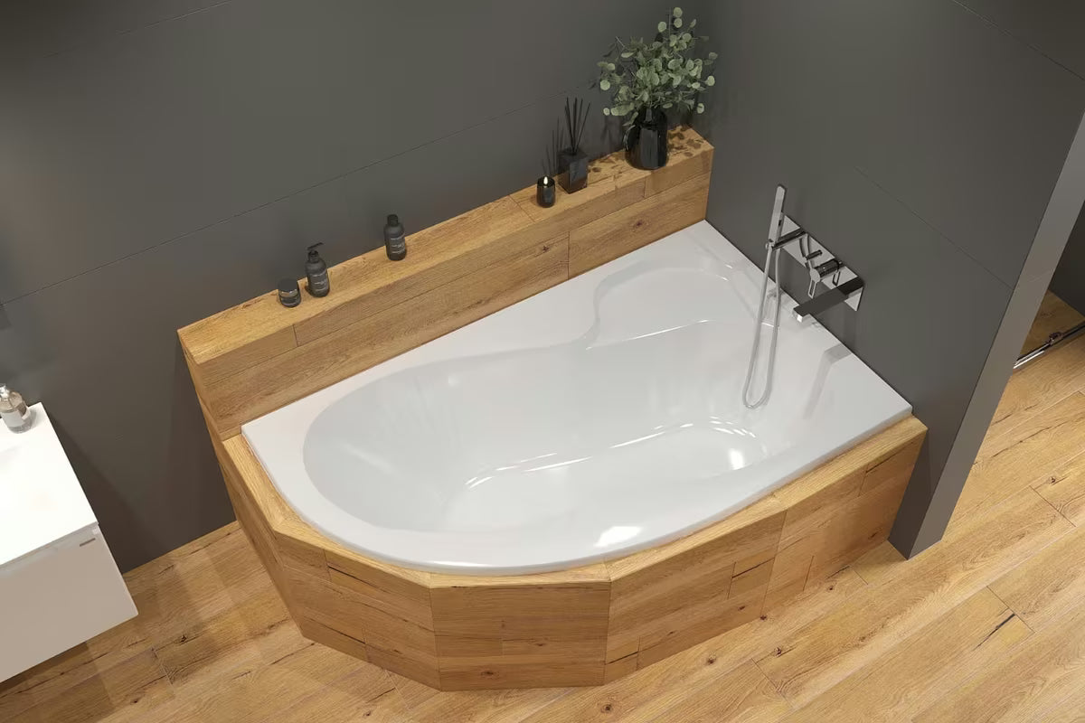 Asimetrična desna akrilna kada Laguna Fortuna Plus 170x100 cm sa sjajnom površinom