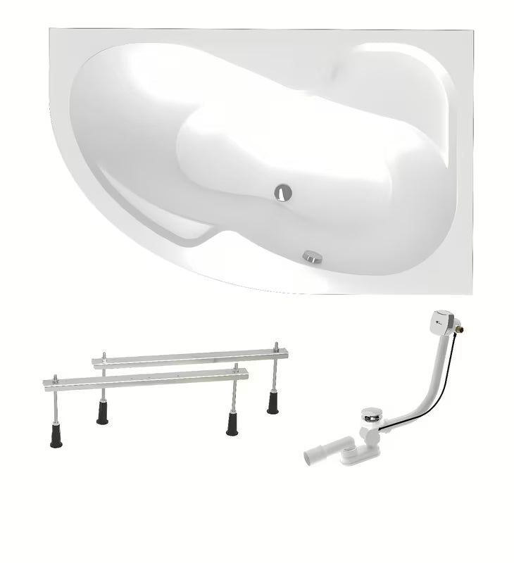 Asimetrična akrilna kada Laguna Fortuna Plus, desna, 160 x 100 cm