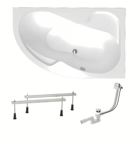 Asimetrična akrilna kada Laguna Fortuna Plus, desna, 160 x 100 cm