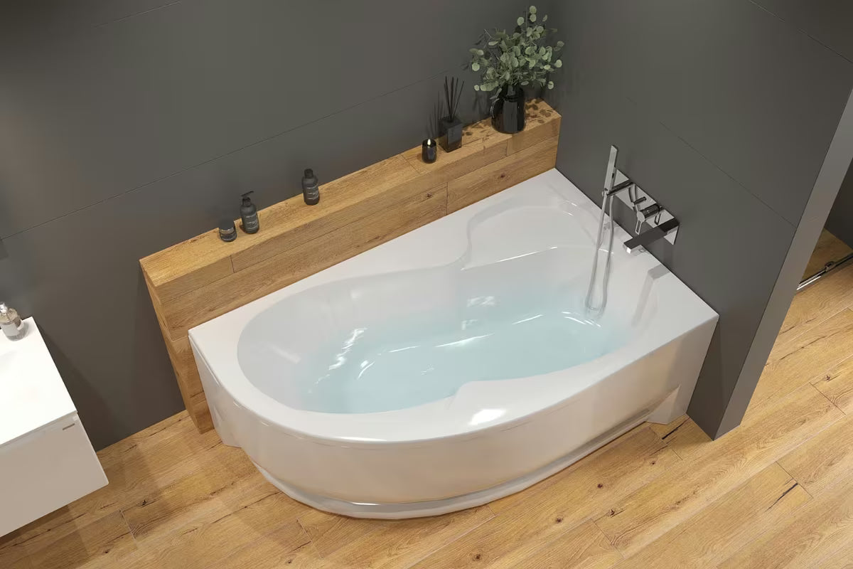 Asimetrična desna akrilna kad Laguna Fortuna Plus 170x100 cm s sijajno površino