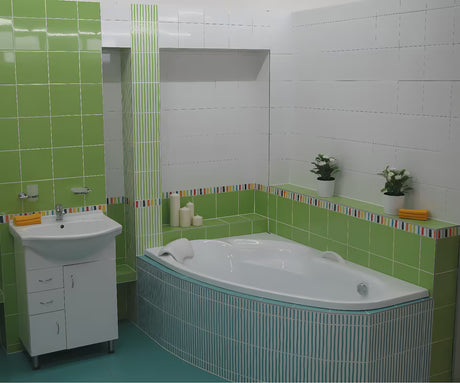 Ročaj Laguna za akrilne kade, montaža prije postavljanja kadi.