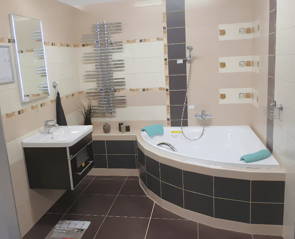 Zeleni naslon za glavu za kadu Laguna Rosa u standardnoj izvedbi pro akrilne kadi.