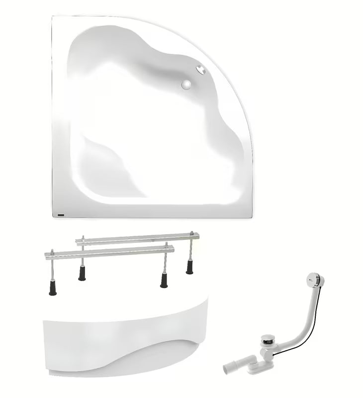 Kotna akrilna kada Laguna Samanta Plus 140x140 cm s univerzalnom lijevom i desnom orijentacijom