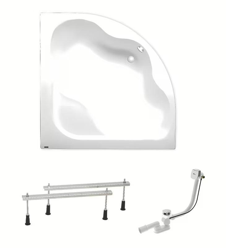 Bijela kotna akrilna kada Laguna Syntia Plus 150x150 cm s mogućnošću lijeve i desne orijentacije