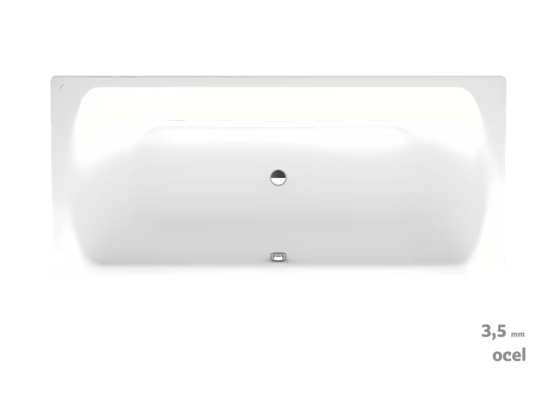 Pravokotna kad Laufen Bolsena 180x80 cm od emajliranog čelika sa zvučnom izolacijom i nogama
