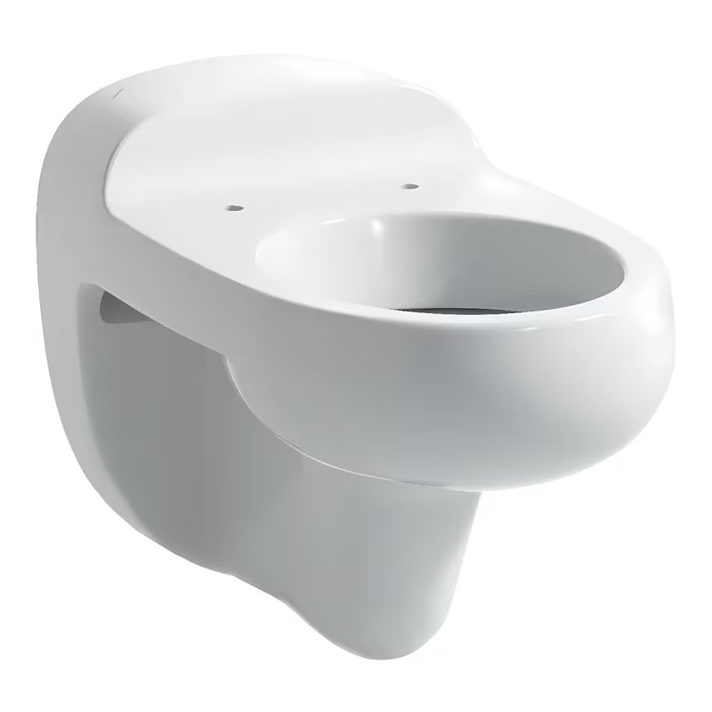 Bel otroški viseča WC školjka Laufen Florakids iz kakovostne sanitarne keramike z globokim izpiranjem.