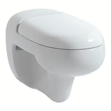 Bijeli dječji viseča WC školjka Laufen Florakids od kvalitetne sanitarne keramike s dubokim ispiranjem.