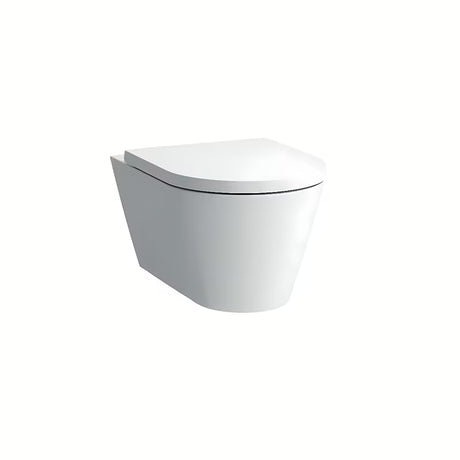 Bel viseča WC školjka Laufen Kartell brez splakovalnega kroga s skritim pritrjevanjem