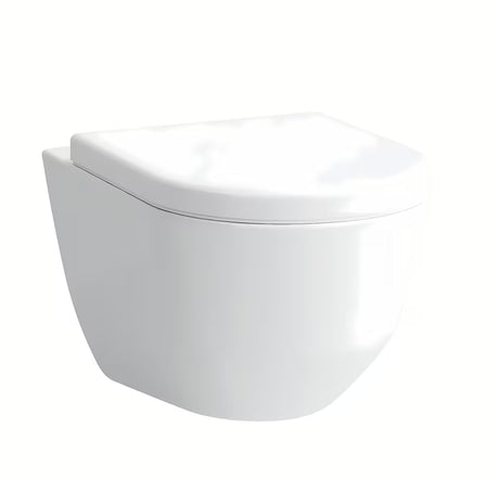 Bel viseča WC školjka Laufen Pro brez splakovalnega kroga s skritim pritrjevanjem EasyFit 2.0.