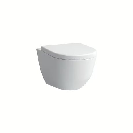 Beli viseča WC školjka Laufen Pro s z brezrobno izvedbo Rimless in skritim pritrjevanjem EasyFit 2.0
