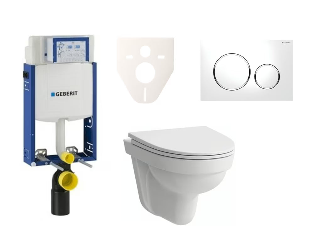 Viseči WC set Laufen Pro Nordic z modulom za vzidavo Geberit in duroplastnim sedežem z mehko Zapiranje Soft Close