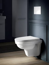 Bijele WC deska Laufen Pro Nordic od izdržljivog duroplasta.