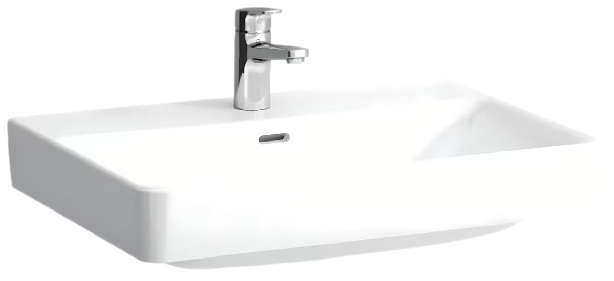 Bel viseče keramični umivalnik Laufen Pro S 70x46,5 cm z odprtino pro za armaturo na sredini