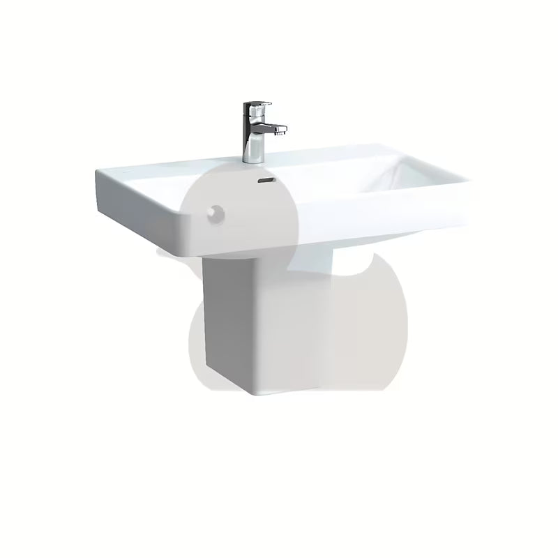 Bel viseče keramični umivalnik Laufen Pro S 70x46,5 cm z odprtino pro za armaturo na sredini