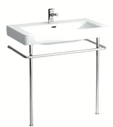 Pohištveni umivalnik Laufen Pro S 85x46 cm iz sijajne bele keramike z odprtino pro armaturo na sredini.