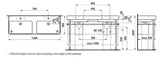 Beli keramični dvojni umivalnik Laufen Pro S 130x46 cm pro za vgradnjo v kopalniško pohištvo