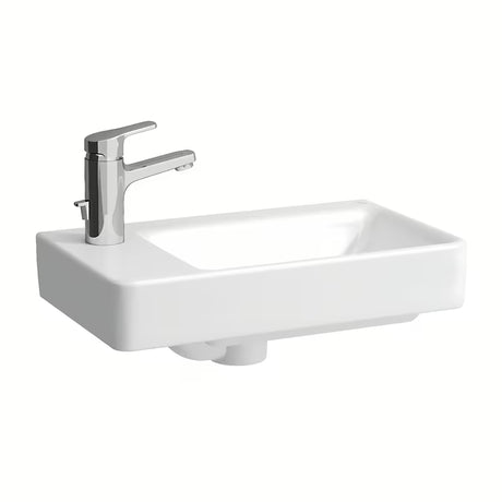 Bel keramični umivalnik Laufen Pro S 48x28 cm z odprtino pro za armaturo na levi strani