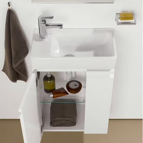 Bel keramični umivalnik Laufen Pro S 48x28 cm z odprtino pro za armaturo na levi strani