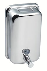 Eleganten stenski dozirnik za milo Chrome iz poliranega nerjavnega jekla s prostornino 850 ml.