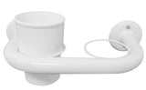 Bijeli stenski držalo za kozarec Multi vključno s kozarcem okruglog dizajna pro kupaonicu