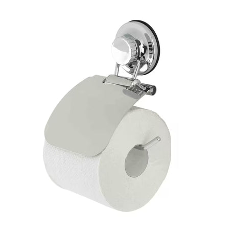 Krom držalo za toaletni papir s pokrovom Multi Ecoloc s priseskom, brez vrtanja.