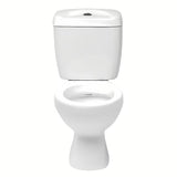 Beli WC monoblok Multi Eur v klasičnem slogu z zadnjim odtokom in mehanizmom DualFlush