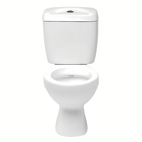 Beli WC monoblok Multi Eur v klasičnem slogu z zadnjim odtokom in mehanizmom DualFlush