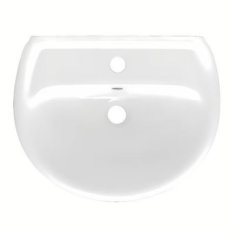 Bel viseče keramični umivalnik Multi 50 x 39,5 cm z odprtino pro armaturo na sredini
