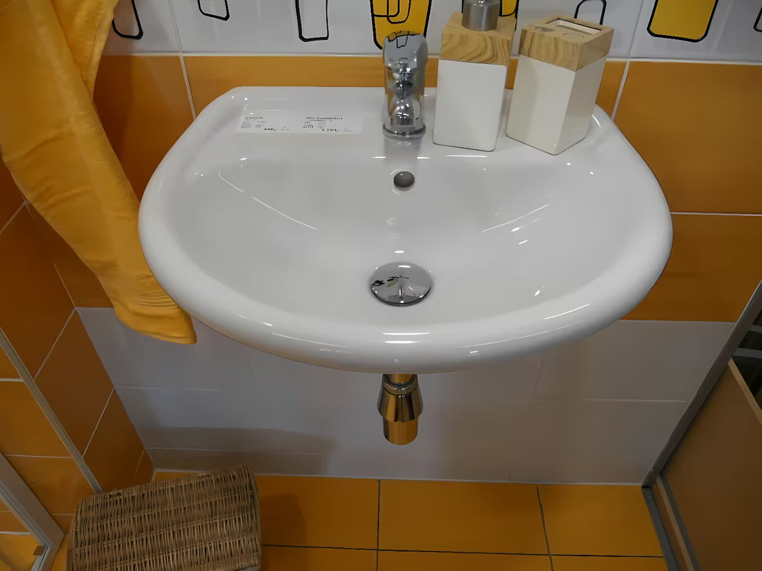 Bel viseče keramični umivalnik Multi 50 x 39,5 cm z odprtino pro armaturo na sredini