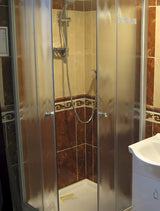 Bijela kvadratna tuš kad od akrila 80x80 cm, visine 15 cm