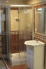 Bijela kvadratna tuš kad od akrila 80x80 cm, visine 15 cm