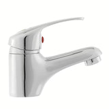 Kromirana enoročna stoječa armatura za umivalnik Multi brez odtoka zaobljenog dizajna.