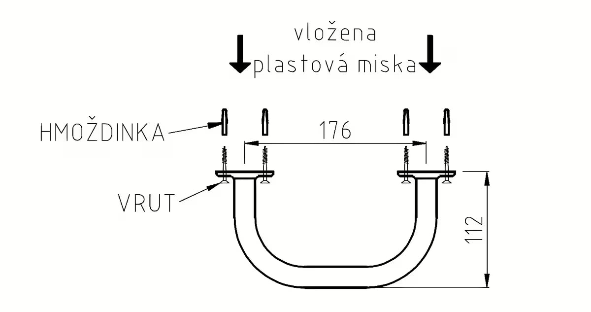 Bela stenska posoda za milo Multi z elegantnim zaobljenim dizajnom