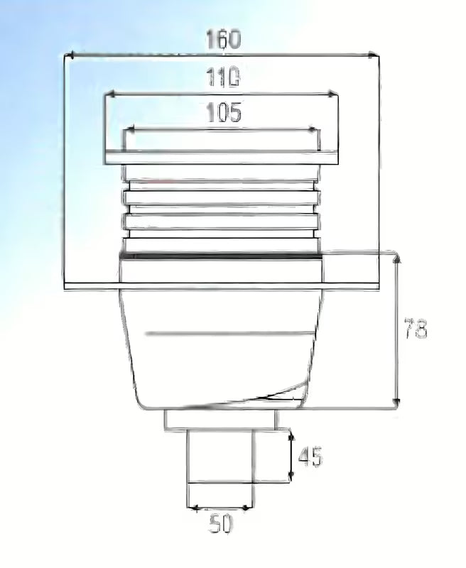 Praktični donji nehrđajući talni sifon Multi u krom izgledu, promjer 50 mm.