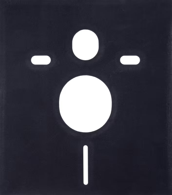 Antracitni zvučnoizolacijski umetak za zid između viseča WC školjka i obloge