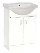 Bela omarica z umivalnikom Multi Pro 61x50x85 cm z lakiranimi stranicami in frontami