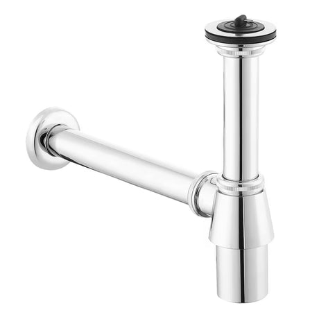 Dizajnerski sifon za umivalnik pro za umivalnik v izvedbi chrome s premerom 32 mm.