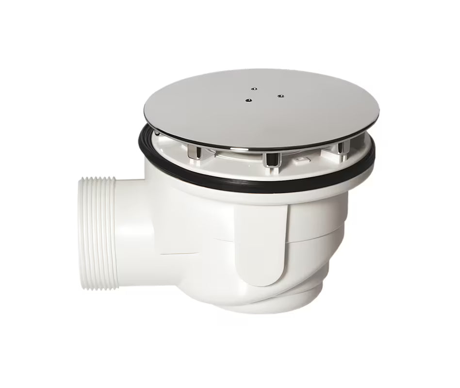 Praktični sifon za kad Chrome promjera 90 mm s gornjim čišćenjem