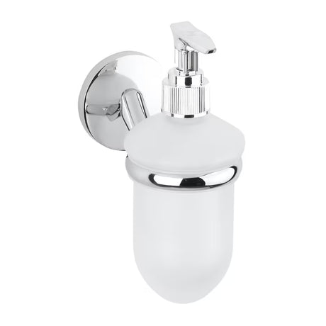 Eleganten dozirnik za milo Multi Simple v izvedbi chrome pro za vsakodnevno uporabo v kopalnici.