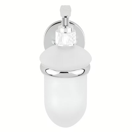 Eleganten dozirnik za milo Multi Simple v izvedbi chrome pro za vsakodnevno uporabo v kopalnici.