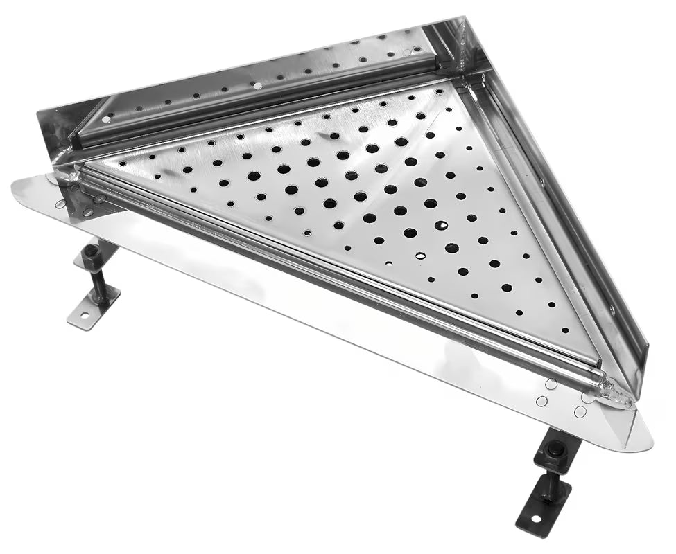 Kotni kanaleta za tuš Multi 30x30 cm od nehrđajućeg čelika s rešetkom i sifonom