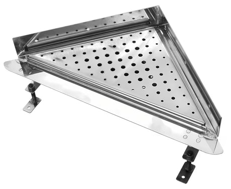 Kotni kanaleta za tuš Multi 30x30 cm od nehrđajućeg čelika s rešetkom i sifonom