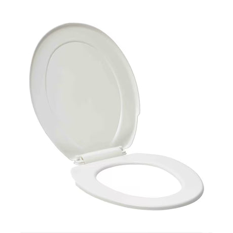 Bela WC deska Multi iz termoplasta s plastičnimi tečaji in skritim pritrjevanjem