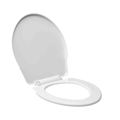 Bela WC deska Multi Lyra Plus iz termoplasta s plastičnimi tečaji in skritim pritrjevanjem