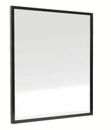 Kopalniško ogledalo Naturel s črnim aluminijastim okvirjem, 80 x 80 cm.