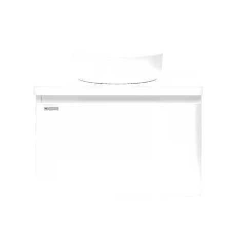 Viseča omarica pod umivalnikom Naturel Ancona 80x46 cm v beli barvi s sijajno površino