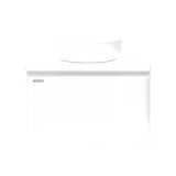 Viseča omarica pod umivalnikom Naturel Ancona 80x46 cm u bijeloj boji sa sjajnom površinom