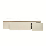 Viseča kopalniška omarica Naturel Austen z umivalnikom od lijevanog mramora u mat bež boji