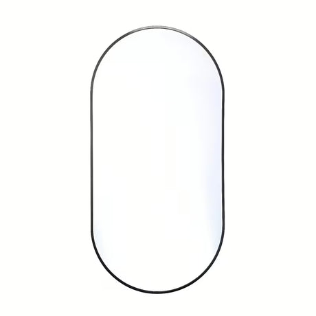 Ovalno ogledalo Naturel B-Way 60x120 cm u crnoj boji, s mogućnošću okomitog i vodoravnog postavljanja.