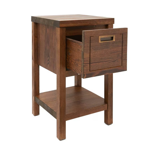 Kopalniška omarica Naturel Country 40x40x72,5 cm iz masivnega lesa v odtenku palisander.